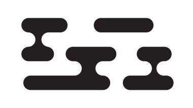 Geleneksel Asya tarzı bulut Japon ve Çin motiflerinden esinlenilmiştir. Baskı ve tasarım için basit siyah dekoratif element. Vektör illüstrasyonu