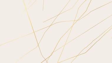 Beyaz arka planda altın sarısı Kintsugi çatlak deseni. Kırık mermere benzeyen altın çatlakların dokusu. Düğün kartları, posterler ve lüks tasarım şablonları için ideal. Vektör illüstrasyonu