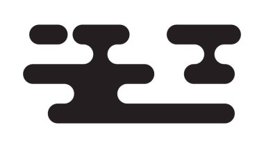 Geleneksel Asya tarzı bulut Japon ve Çin motiflerinden esinlenilmiştir. Baskı ve tasarım için basit siyah dekoratif element. Vektör illüstrasyonu