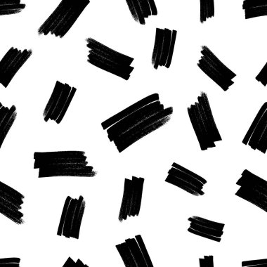 Koyu elle çizilmiş kusursuz desen beyaz arka planda karalama lekesi. Soyut grunge dokusu. Vektör illüstrasyonu