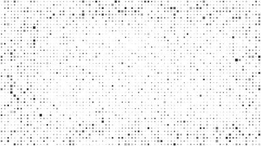 Kareli soyut geometrik arkaplan. Beyaz üzerine gri pikseller ve boş alan. Dijital iş arkaplanı. Vektör illüstrasyonu