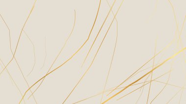 Beyaz arka planda altın sarısı Kintsugi çatlak deseni. Kırık mermere benzeyen altın çatlakların dokusu. Düğün kartları, posterler ve lüks tasarım şablonları için ideal. Vektör illüstrasyonu