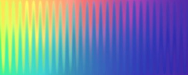 Renkli, buzlu, kaburgalı cam desenli arka plan. Bükülmüş cam yüzeydeki değişken yansımalar. Ilık, parlak bir yüzeye sahip ışıl ışıl bir ışık. Vektör İllüstrasyonu