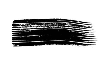 Siyah fırça darbesi. El çizimi mürekkep lekesi beyaz arka planda izole edilmiş. Vektör illüstrasyonu