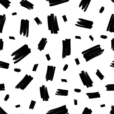 Koyu elle çizilmiş kusursuz desen beyaz arka planda karalama lekesi. Soyut grunge dokusu. Vektör illüstrasyonu