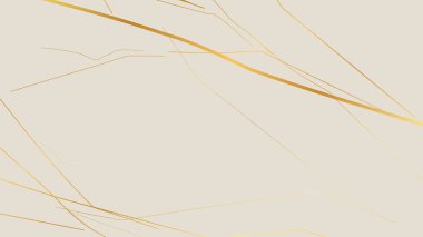 Beyaz arka planda altın sarısı Kintsugi çatlak deseni. Kırık mermere benzeyen altın çatlakların dokusu. Düğün kartları, posterler ve lüks tasarım şablonları için ideal. Vektör illüstrasyonu