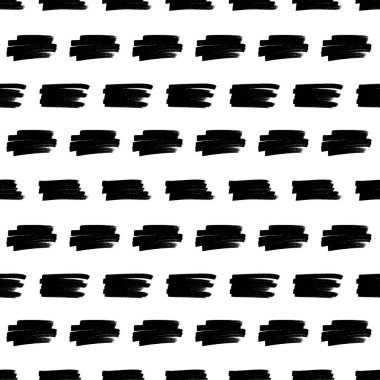 Koyu elle çizilmiş kusursuz desen beyaz arka planda karalama lekesi. Soyut grunge dokusu. Vektör illüstrasyonu