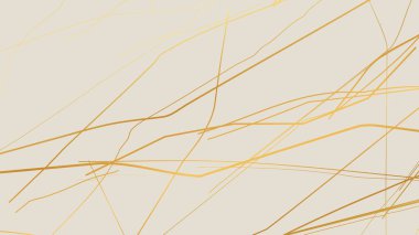 Beyaz arka planda altın sarısı Kintsugi çatlak deseni. Kırık mermere benzeyen altın çatlakların dokusu. Düğün kartları, posterler ve lüks tasarım şablonları için ideal. Vektör illüstrasyonu