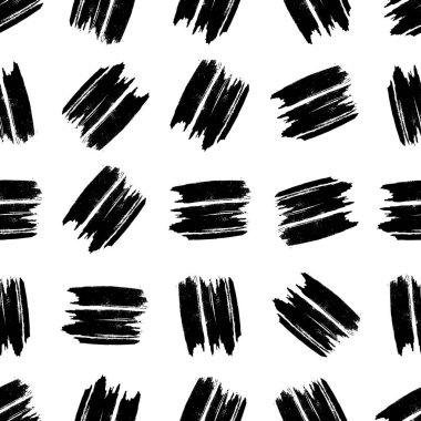Koyu elle çizilmiş kusursuz desen beyaz arka planda karalama lekesi. Soyut grunge dokusu. Vektör illüstrasyonu
