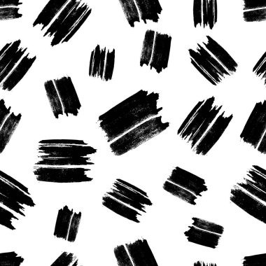 Koyu elle çizilmiş kusursuz desen beyaz arka planda karalama lekesi. Soyut grunge dokusu. Vektör illüstrasyonu