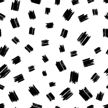Koyu elle çizilmiş kusursuz desen beyaz arka planda karalama lekesi. Soyut grunge dokusu. Vektör illüstrasyonu
