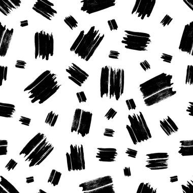 Koyu elle çizilmiş kusursuz desen beyaz arka planda karalama lekesi. Soyut grunge dokusu. Vektör illüstrasyonu