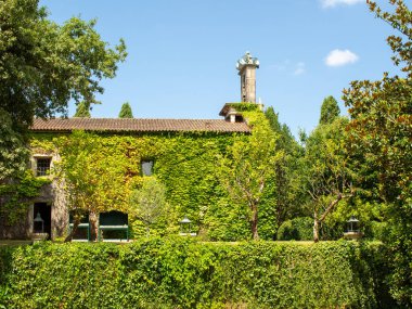 Malikâne bahçelerinin içine yerleşmiş Hristiyan inzivasının güzel bir manzarası..