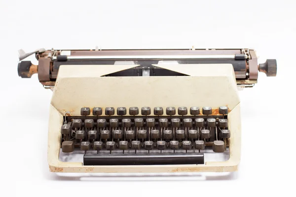 Стара друкарська машинка ізольовані — стокове фото