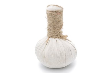 doğal spa malzemeler. Bitkisel kompres top ve ingredien