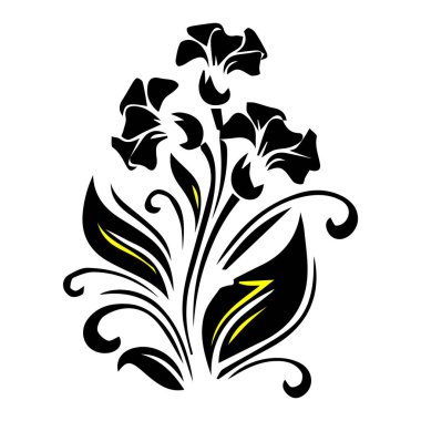 çiçek, ikon, şirin, illüstrasyon, sembol, çiçek, güzellik, grafik, tasarım, çiçek, bitki, element, vektör, estetik