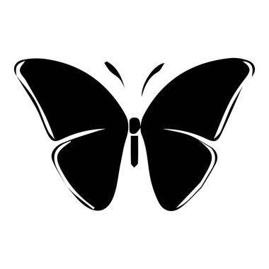 Kelebek, şirin, sembol, simge, siyah, görüntü, vektör, tasarım, sanat, izole edilmiş, çizgi film, siluet, set, güzellik, bahar