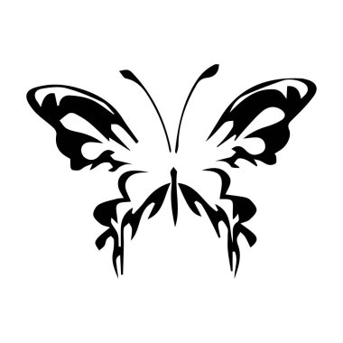 Kelebek, şirin, sembol, simge, siyah, görüntü, vektör, tasarım, sanat, izole edilmiş, çizgi film, siluet, set, güzellik, bahar