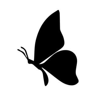 Kelebek, şirin, sembol, simge, siyah, görüntü, vektör, tasarım, sanat, izole edilmiş, çizgi film, siluet, set, güzellik, bahar