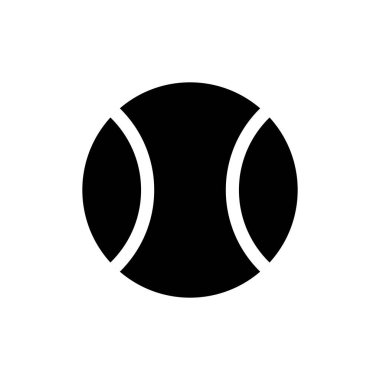 Logo, Piktogram, Uygulamalar, Simge, Sembol, İşaret, Spor Haberleri veya Grafik Tasarım Elementi için Tenis veya Padel Ball Silueti, Düz ve Siyah Beyaz Biçim kullanılabilir. Vektör İllüstrasyonu