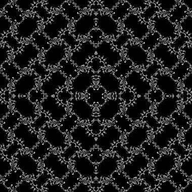 Çiçek Motifleri Deseni, Dekorasyon, Süsleme, Duvar Kağıdı, Döşeme, Halı, Moda, Kumaş, Paketleme Yazısı veya Grafik Tasarım Elementi için kullanılabilir. Vektör İllüstrasyonu