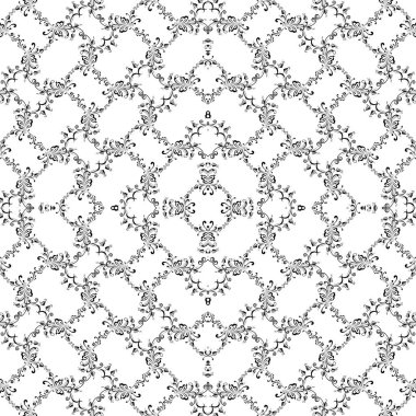 Çiçek Motifleri Deseni, Dekorasyon, Süsleme, Duvar Kağıdı, Döşeme, Halı, Moda, Kumaş, Paketleme Yazısı veya Grafik Tasarım Elementi için kullanılabilir. Vektör İllüstrasyonu