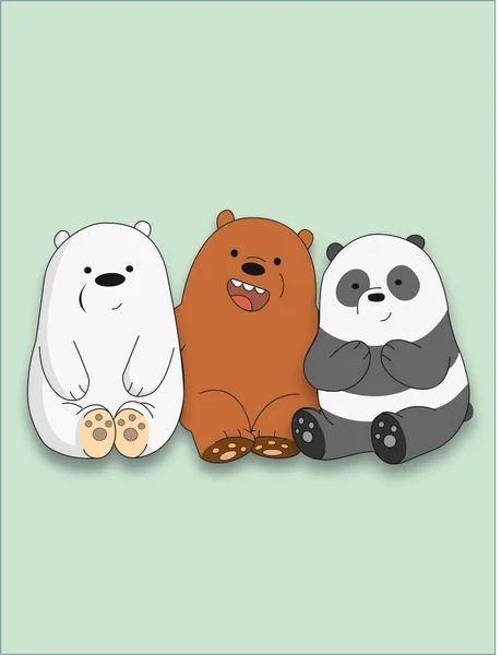 Üç ayı: kutup, kahverengi ve panda