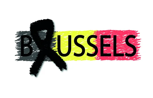 Siyah Crespon ile Brüksel bayrak