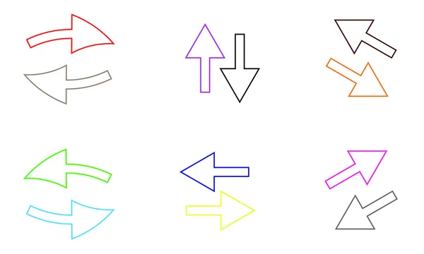 Flèche en forme de signe indiquant une direction — Image vectorielle