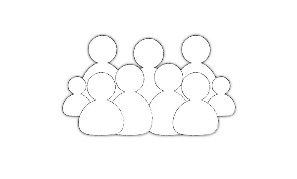 Grupo de personas iconos conjunto ilustración vector de trabajo en equipo — Archivo Imágenes Vectoriales