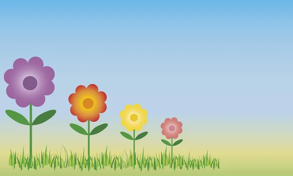 Çiçek çizimleri ile tasarım arka plan