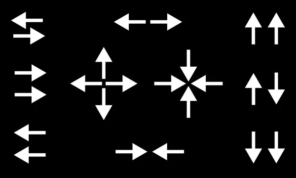 Pacchetto icona flatline per i progettisti. Un set di icone. Immagini freccia — Vettoriale Stock