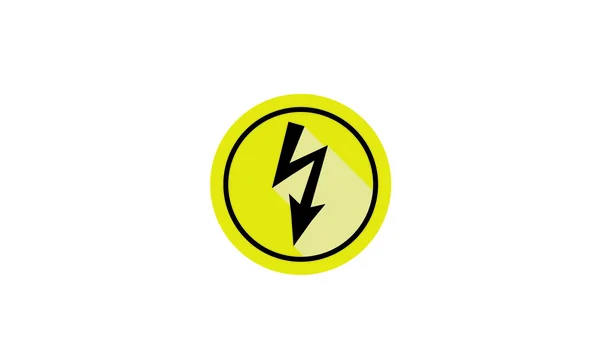 Figyelmeztetés áramütés veszélyére kör — Stock Vector