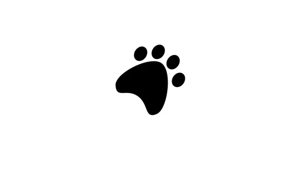 Paw print. Animal Footprint — Stock Vector