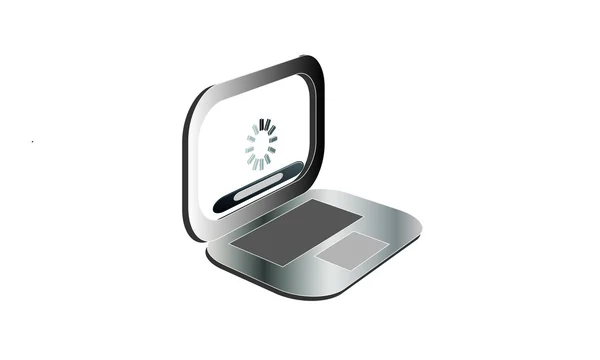Laptop. Desktop-Computervektor — Stockvektor
