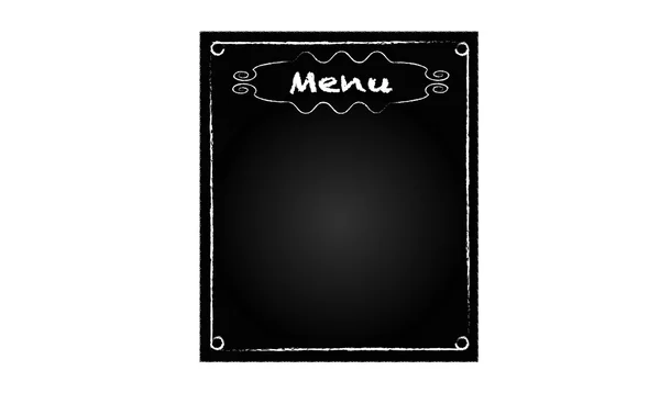 Fundo blackboard preto com palavra de menu restaurante — Vetor de Stock