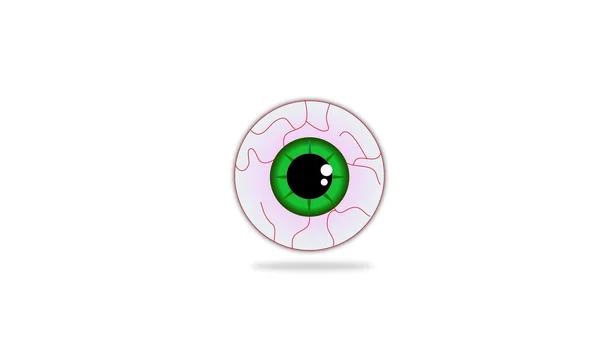 Eyeball injected into individual blood — Stock Vector