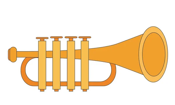 トランペット楽器アイコンのイラスト — ストックベクタ