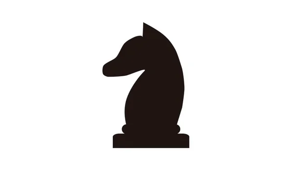 Icône Pièce Cheval Dans Jeu Échecs — Image vectorielle