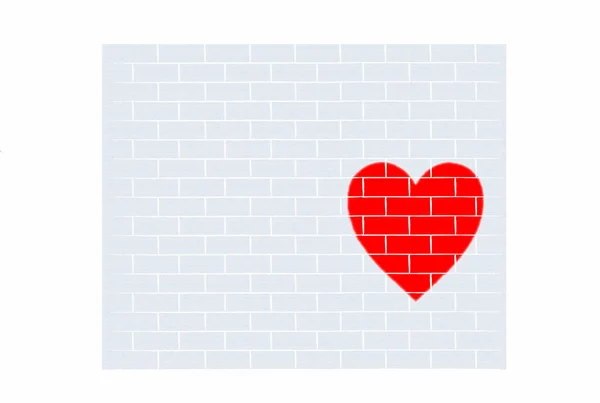 Fondo Corazón Textura Pared Para Tarjeta San Valentín — Archivo Imágenes Vectoriales