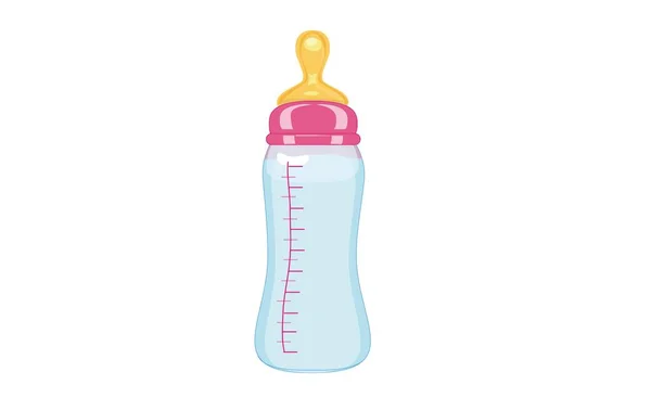 Biberón Recipiente Cilíndrico Para Que Los Bebés Beban Líquido — Archivo Imágenes Vectoriales