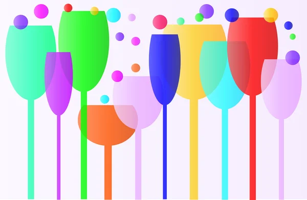 Glas i olika färger — Stock vektor