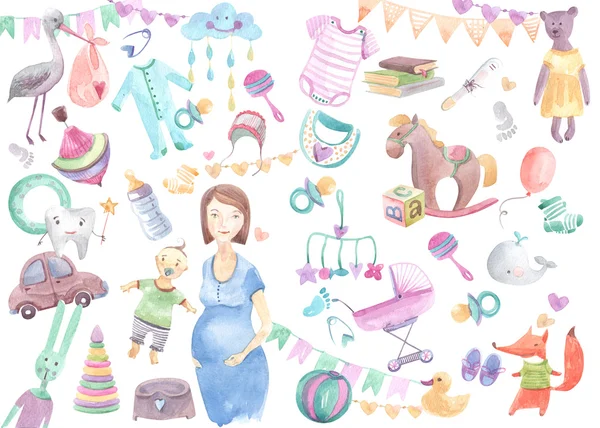 Illustratie van babyproducten — Stockfoto