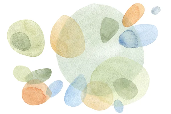 Mavi Küre ve daireler desen suluboya arka plan