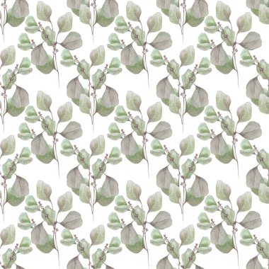 Sulu Boya resimde okaliptüs desen