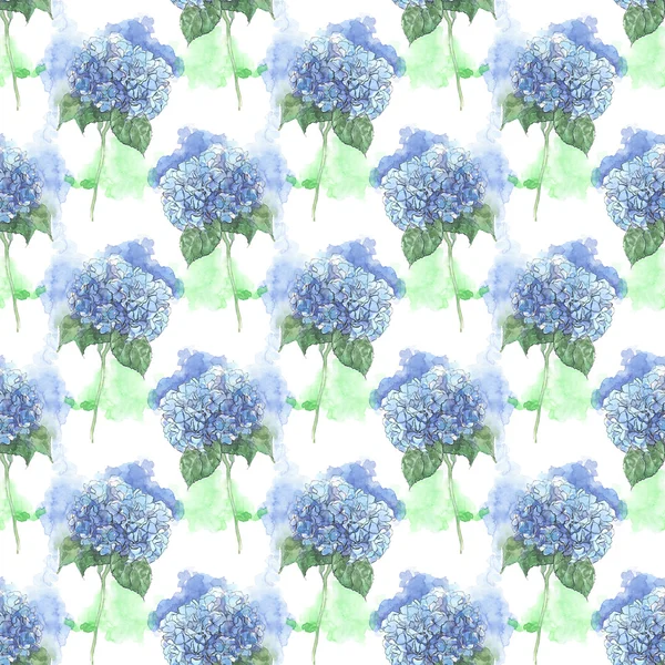Hydrangea watercolor pattern illustration — Stock Photo, Image
