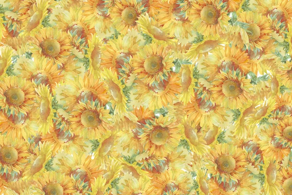 Ayçiçeği suluboya arka plan