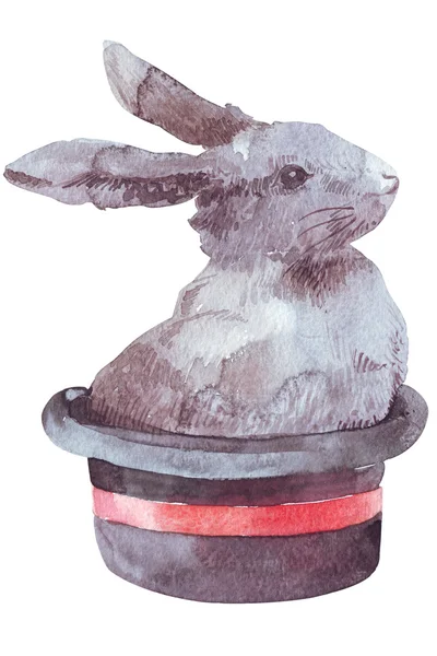 Lapin de Pâques décoratif aquarelle — Photo