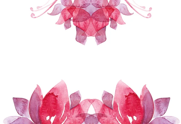 Watercolor flower lotus chakra symbol — Stock Photo, Image