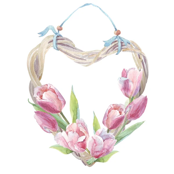 Lale suluboya çelenk